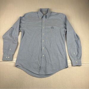 Virginia Cavaliers Brooks Brothers Blue Pinpoint Oxford Dress Shirt Medium